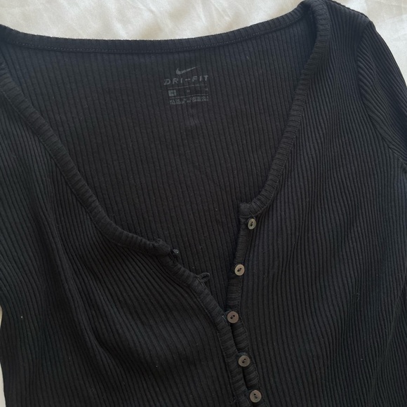 Nike Yoga ribbed button up top - Picture 2 of 5